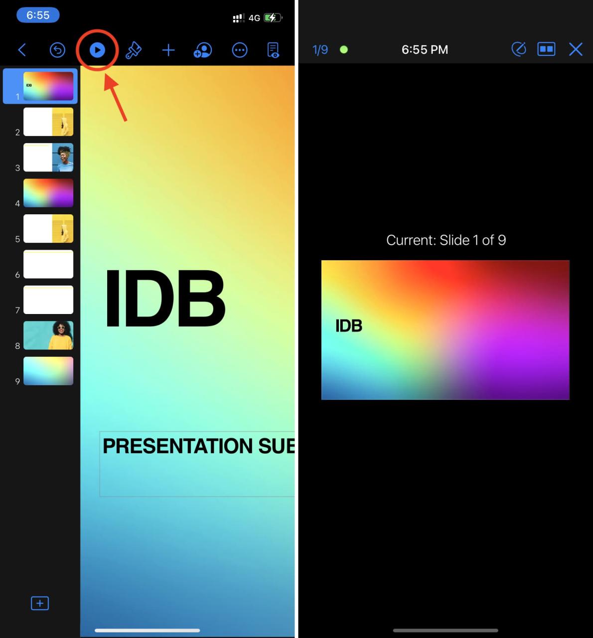 Presentación AirPlay de iPhone a Mac