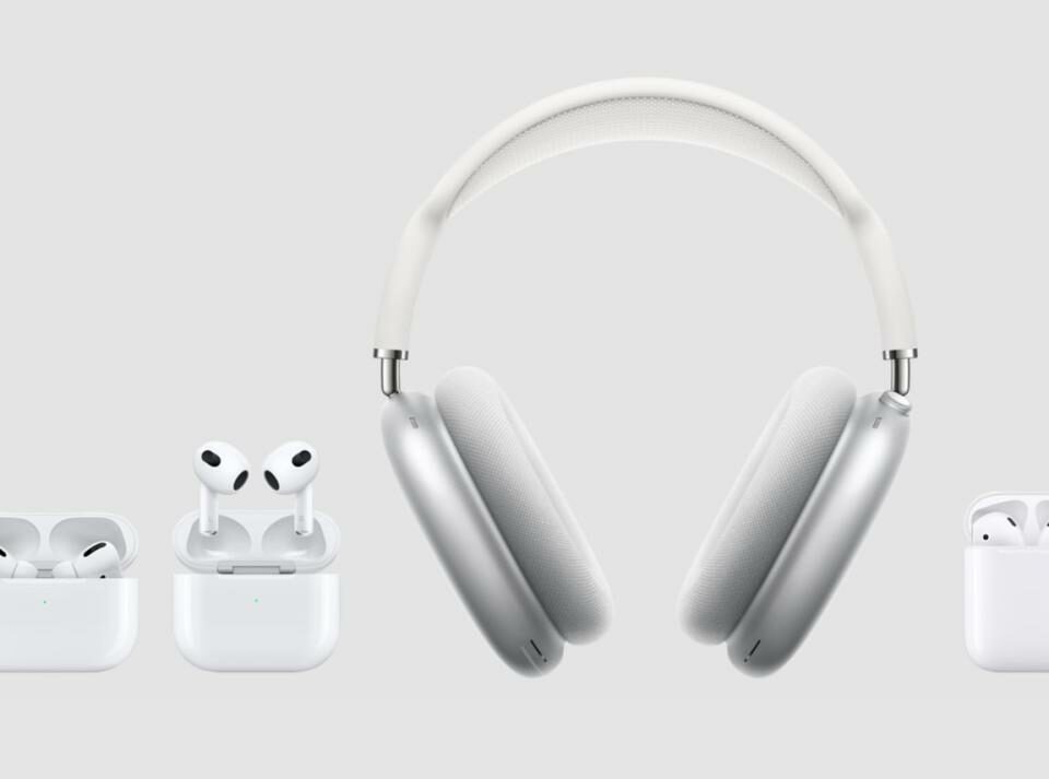 AirPods, AirPods Pro, AirPods de 3.ª generación y AirPods Max