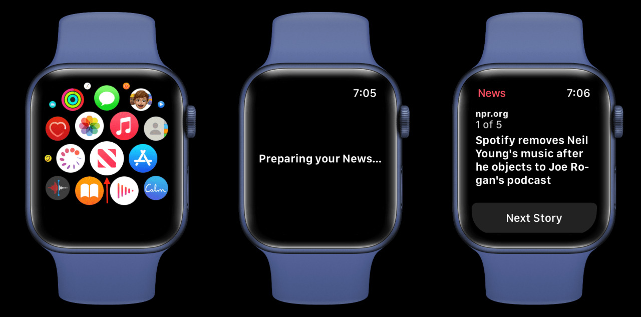 Titulares de Apple News en Apple Watch