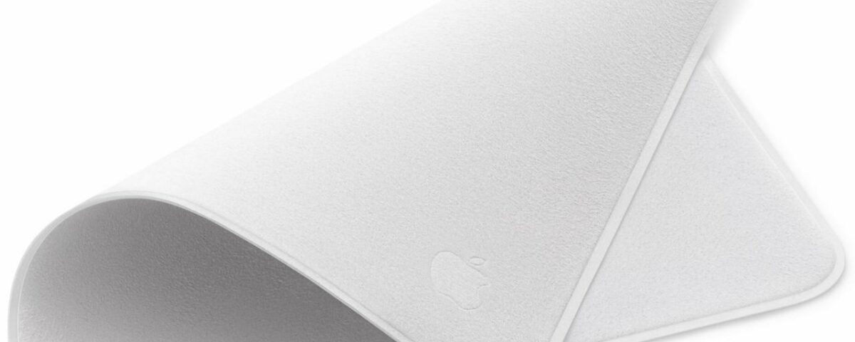 Una imagen del paño de pulido de $ 29 de Apple para limpiar pantallas y dispositivos Apple