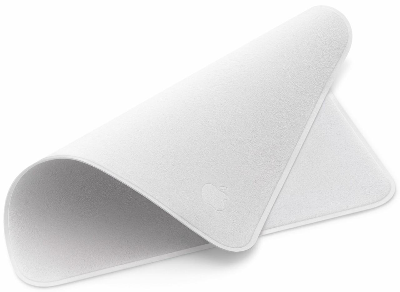 Una imagen del paño de pulido de $ 29 de Apple para limpiar pantallas y dispositivos Apple