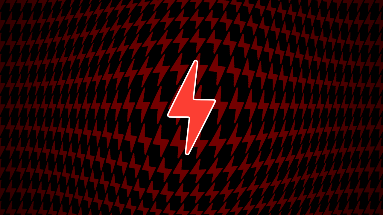 Una imagen que muestra un icono de encendido rojo en el centro, sobre un fondo oscuro ligeramente distorsionado
