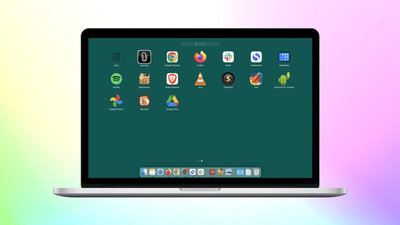 Launchpad de Mac que muestra la aplicación Chrome o Progressive Web Apps