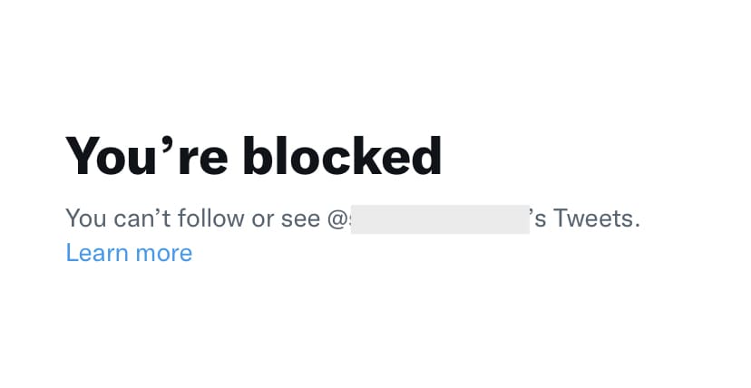 Bloqueado en Twitter