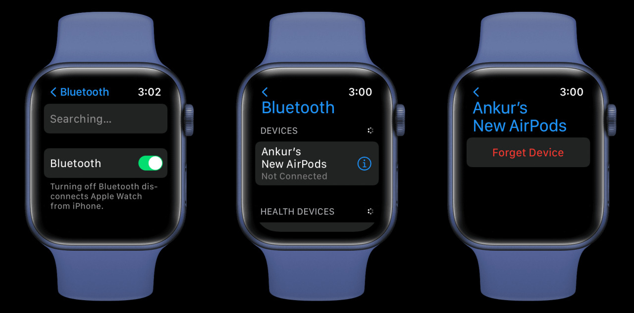Configuración de Bluetooth en Apple Watch