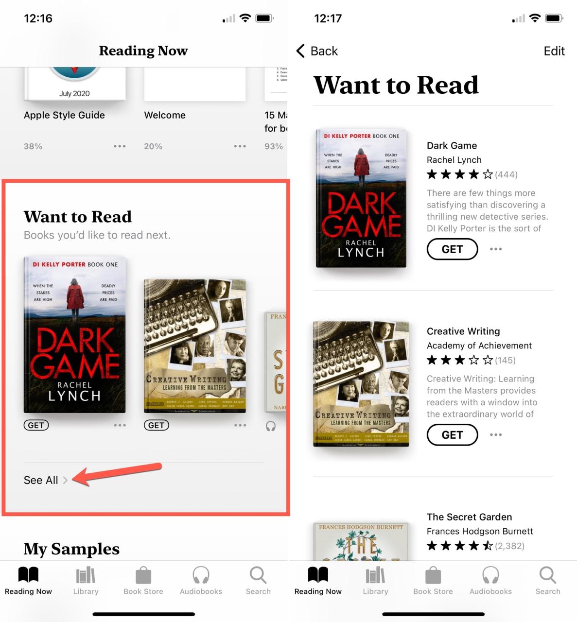 Libros en iPhone Ver todo en Quiero leer