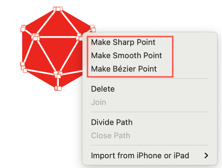 Cambiar los puntos de una forma en Pages en Mac