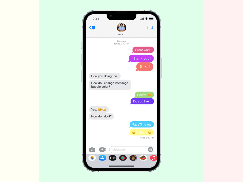 Cambiar los colores de las burbujas de iMessage en iPhone y iPad