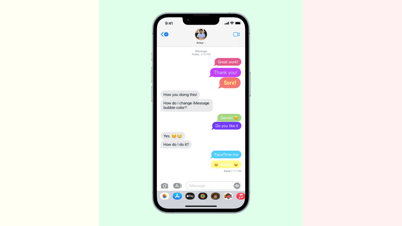 Cambiar los colores de las burbujas de iMessage en iPhone y iPad
