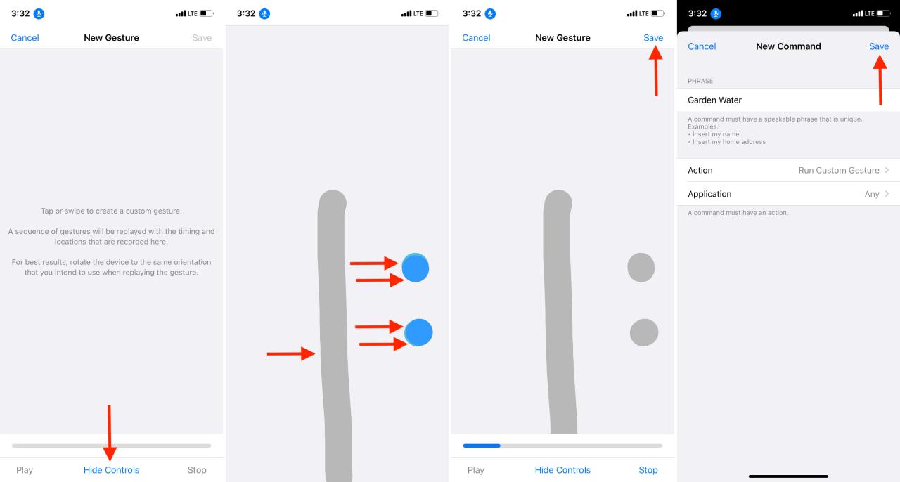 Crear y guardar un comando de control de voz personalizado para desbloquear iPhone