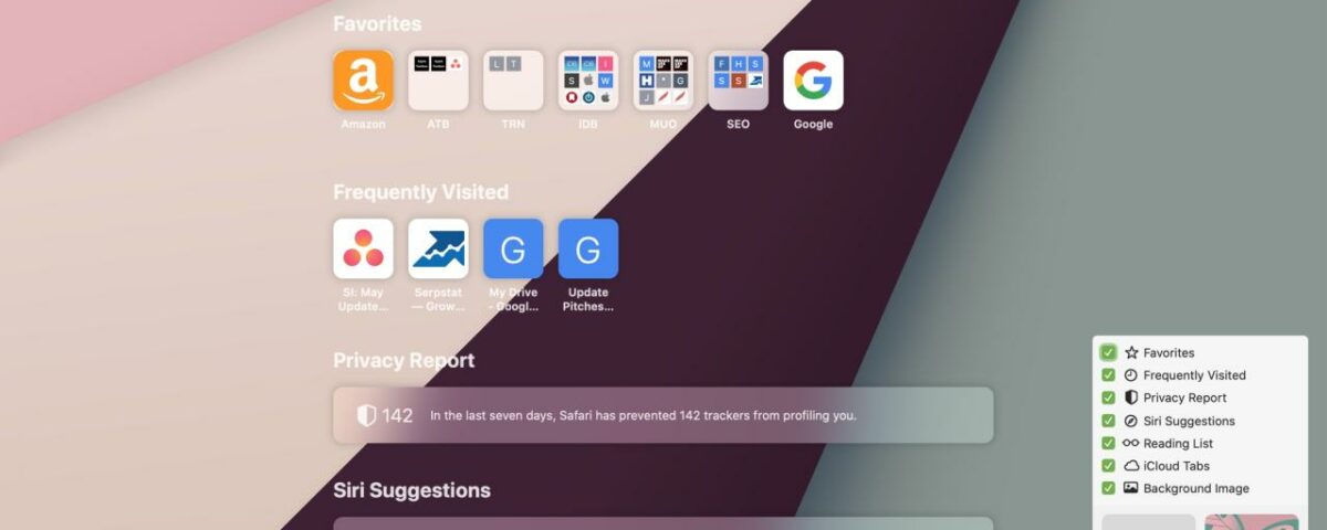 Personaliza tu página de inicio de Safari en Mac