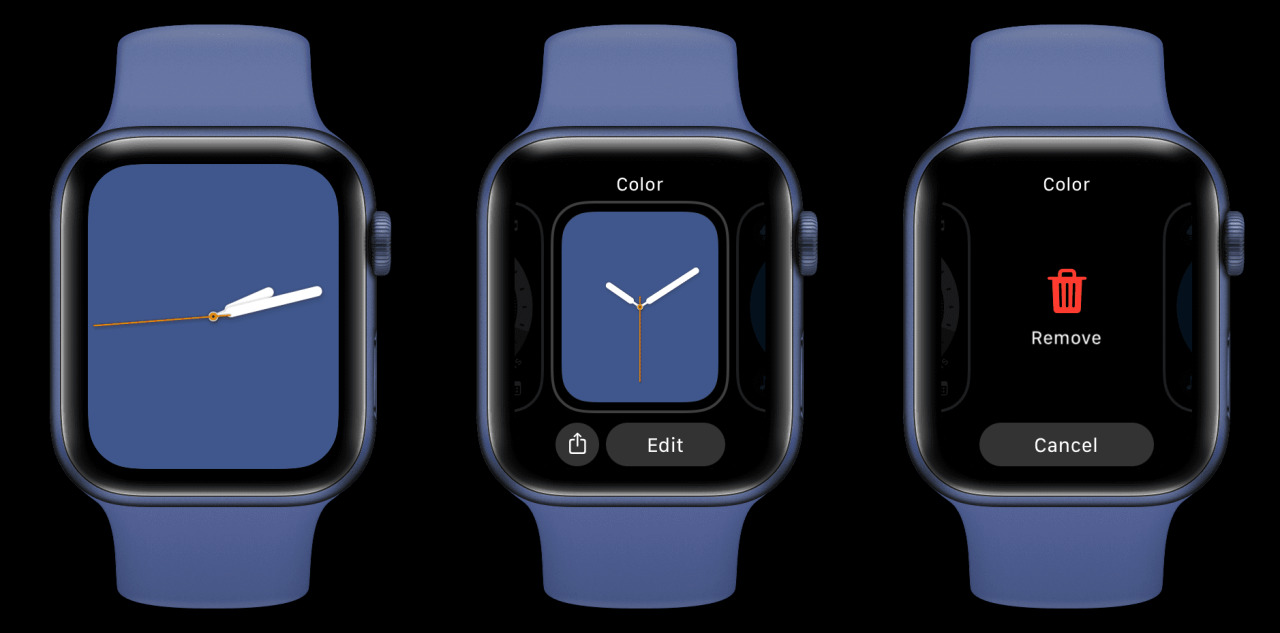 Eliminar una esfera de reloj en Apple Watch