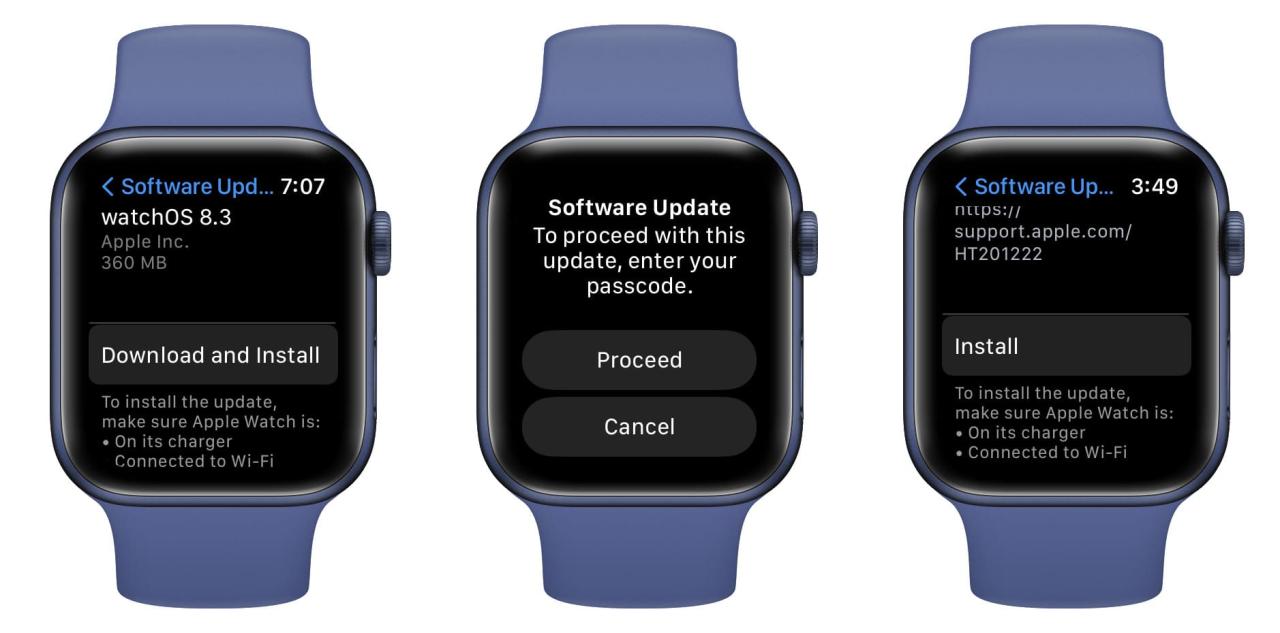 Descargue e instale la actualización en Apple Watch