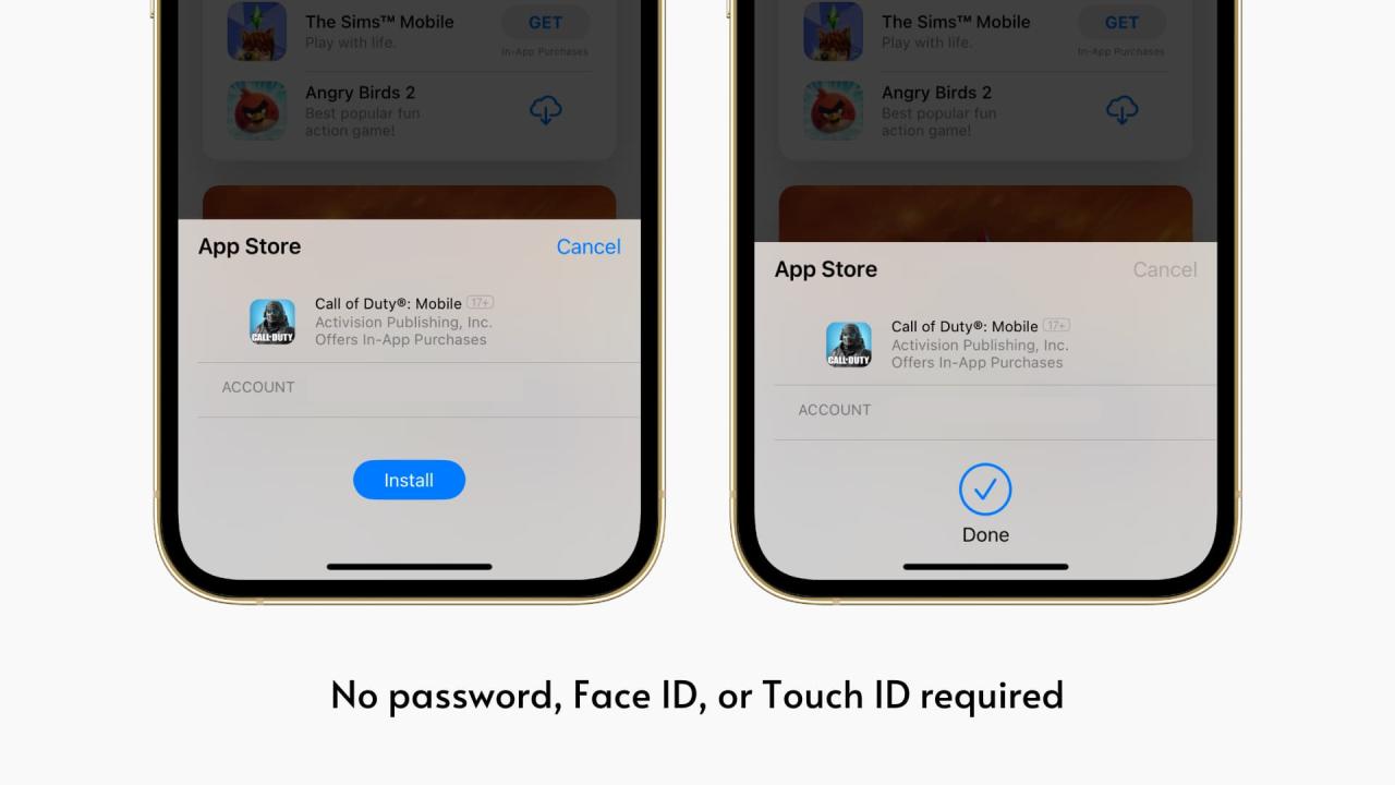 Descargar aplicaciones para iPhone sin Face ID ni contraseña