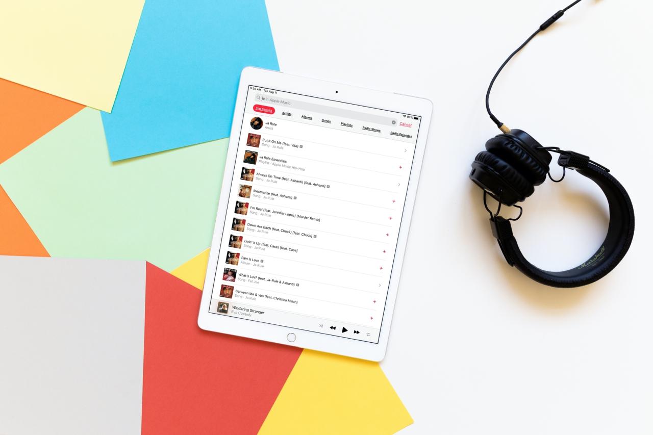 Búsqueda mejorada Apple Music iPad