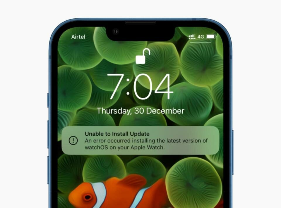 Arreglar "No se puede instalar la actualización" en Apple Watch
