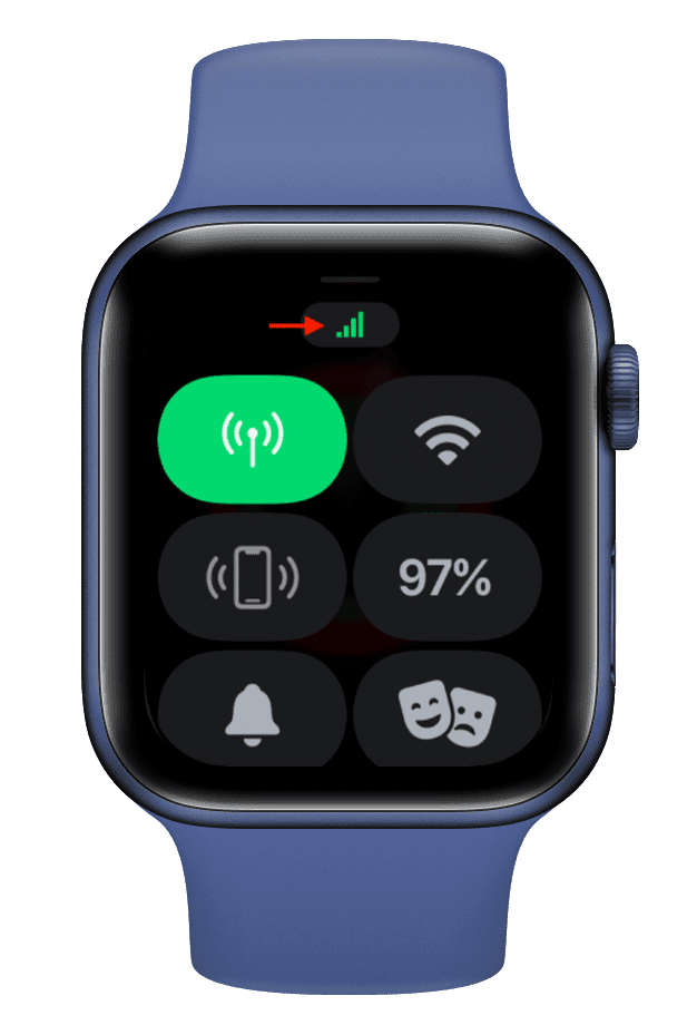 Barras celulares verdes Apple Watch