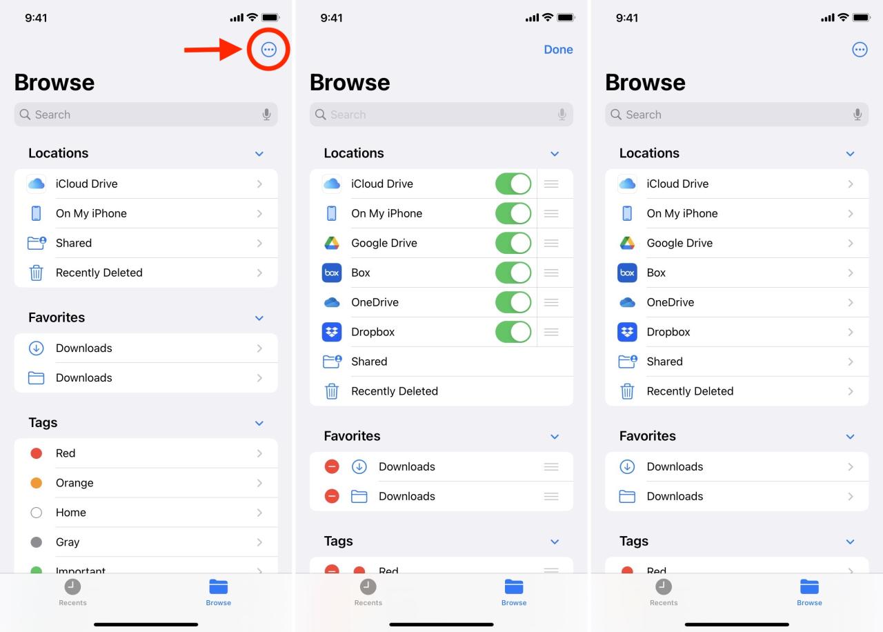 Cómo agregar Google Drive, Dropbox y otros servicios en la aplicación iPhone iPad Files