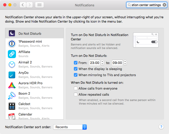 Cómo programar No molestar Mac captura de pantalla 004