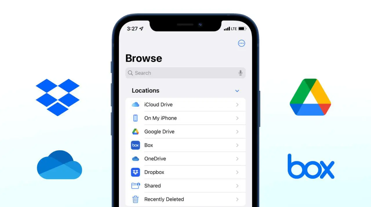 hará tienda Arancel Cómo usar Google Drive, Dropbox, etc., en la aplicación de archivos en  iPhone y iPad | Apple