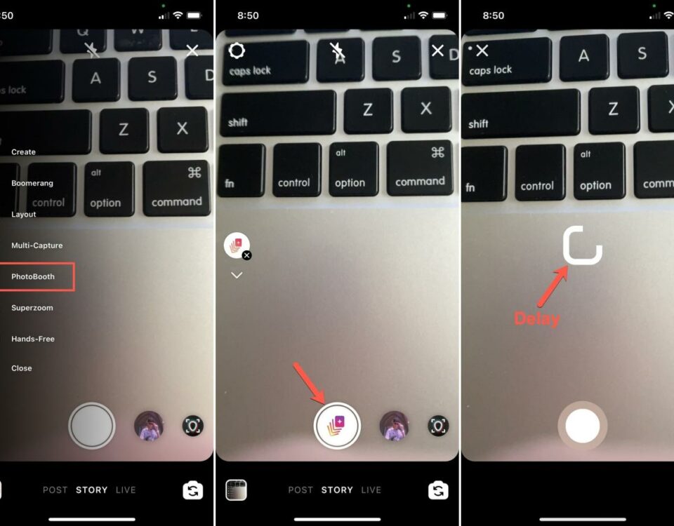 Captura de fotomatón de Instagram