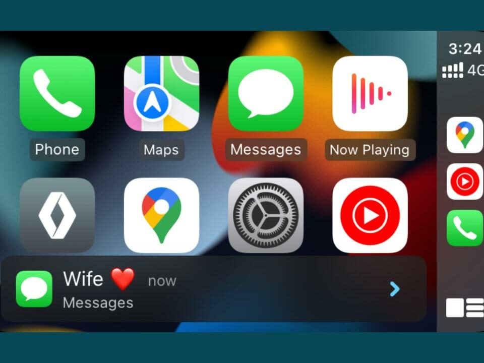Notificaciones de mensajes en CarPlay