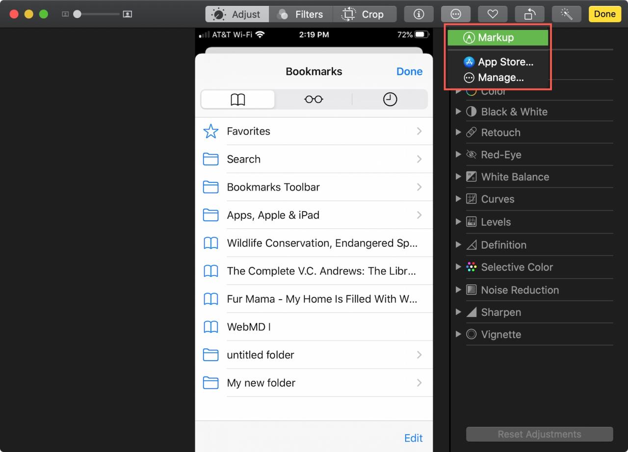 Fotos Editar Extensiones Marcado Mac