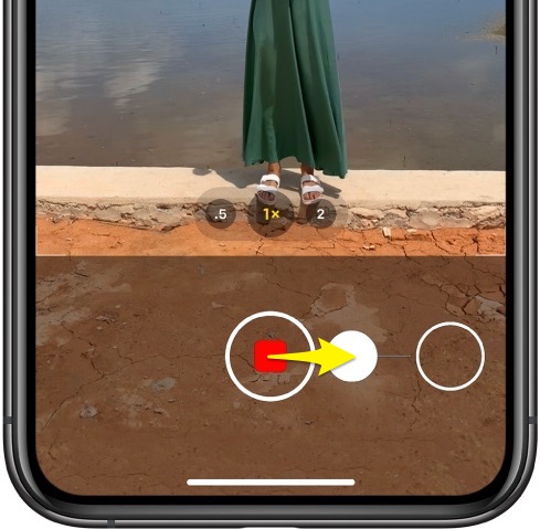 QuickTake video: imagen de grabación de bloqueo de la cámara del iPhone