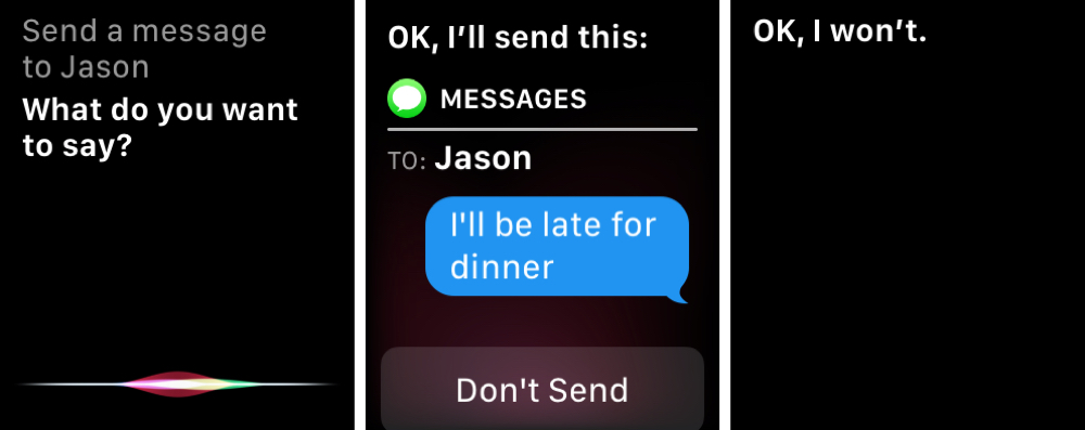 Siri Enviar mensaje en Apple Watch