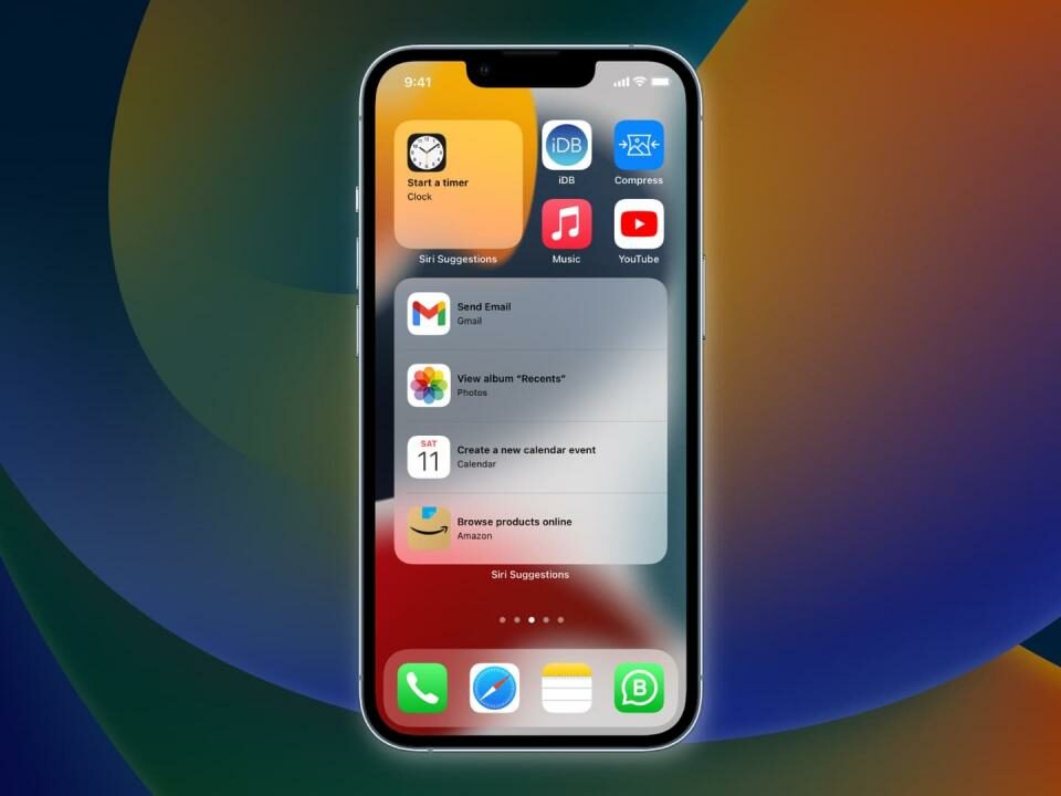 Widget de Sugerencias de Siri en iPhone