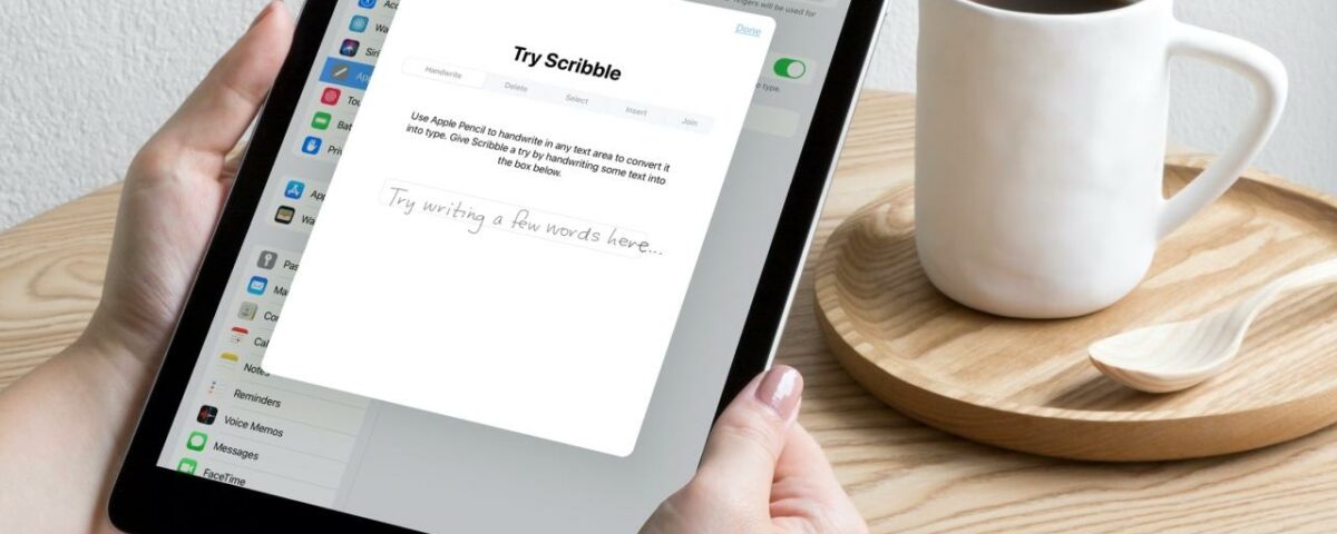 Prueba Scribble en iPad