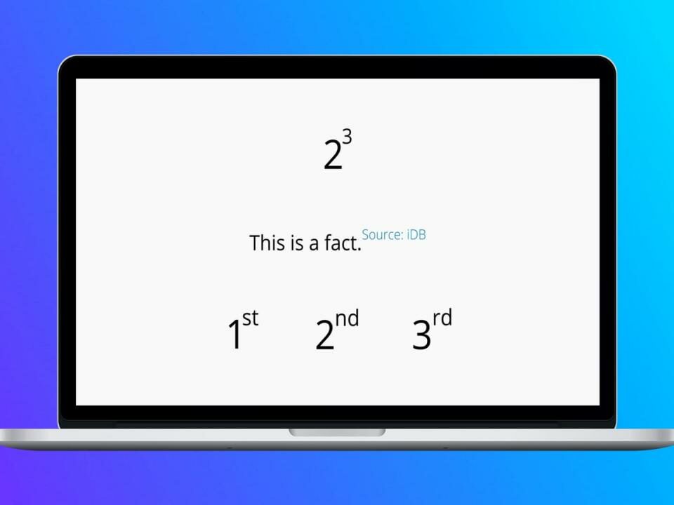 Escriba superíndice y subíndice en Mac
