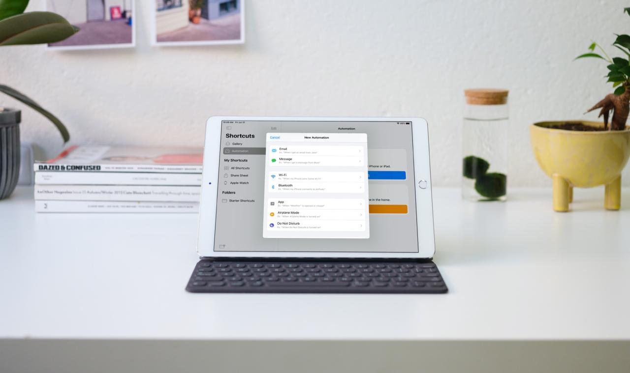 Automatizaciones personales actualizadas en Atajos iPad