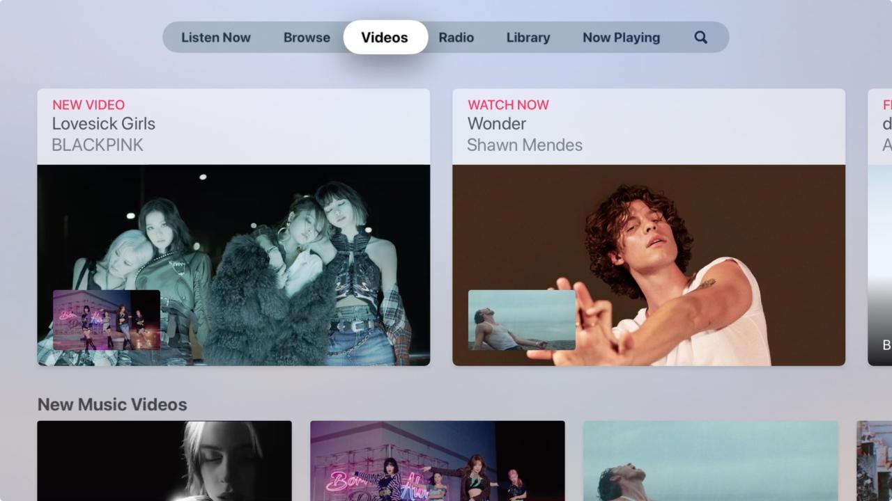 Videos en Música en Apple TV