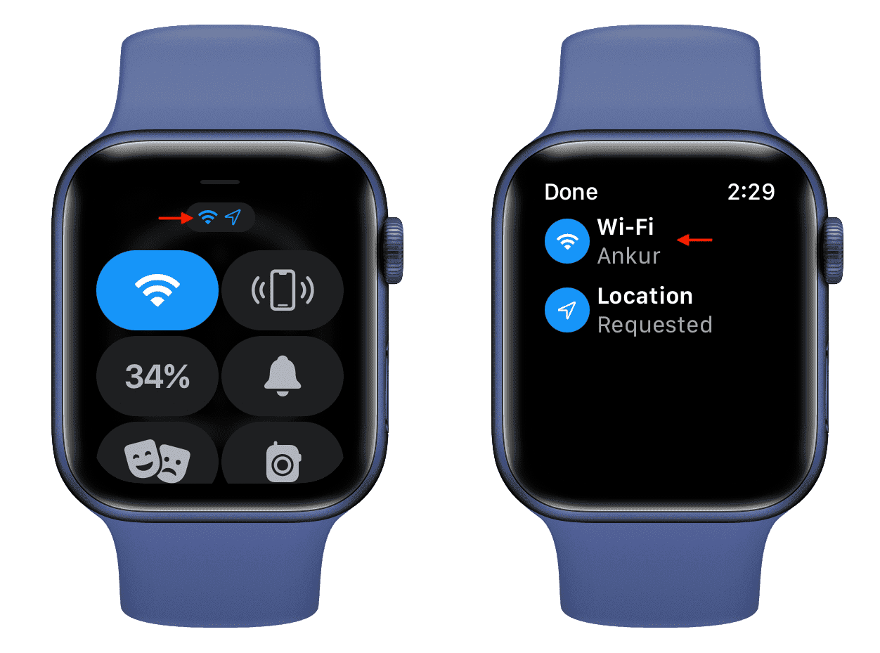 Ícono de Wi-Fi Apple Watch