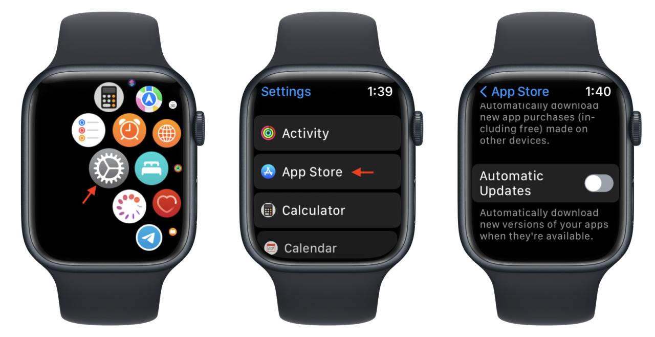 Actualizaciones automáticas de aplicaciones en Apple Watch