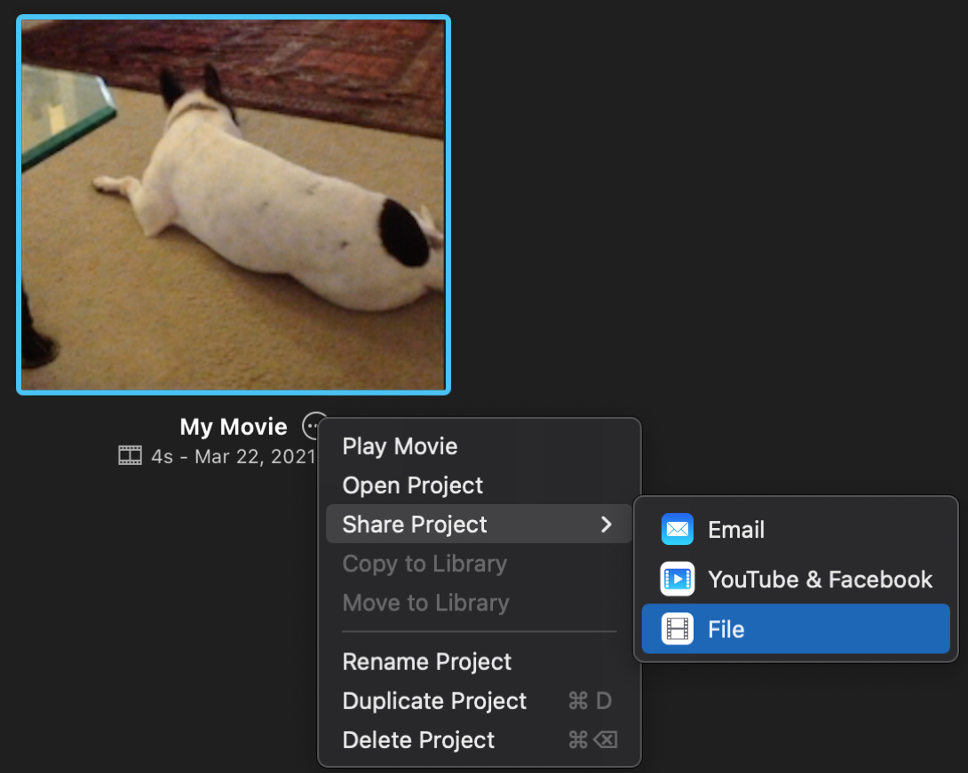 Surichinmoi río maestría Cómo compartir una película como MP4 en iMovie en Mac | Apple