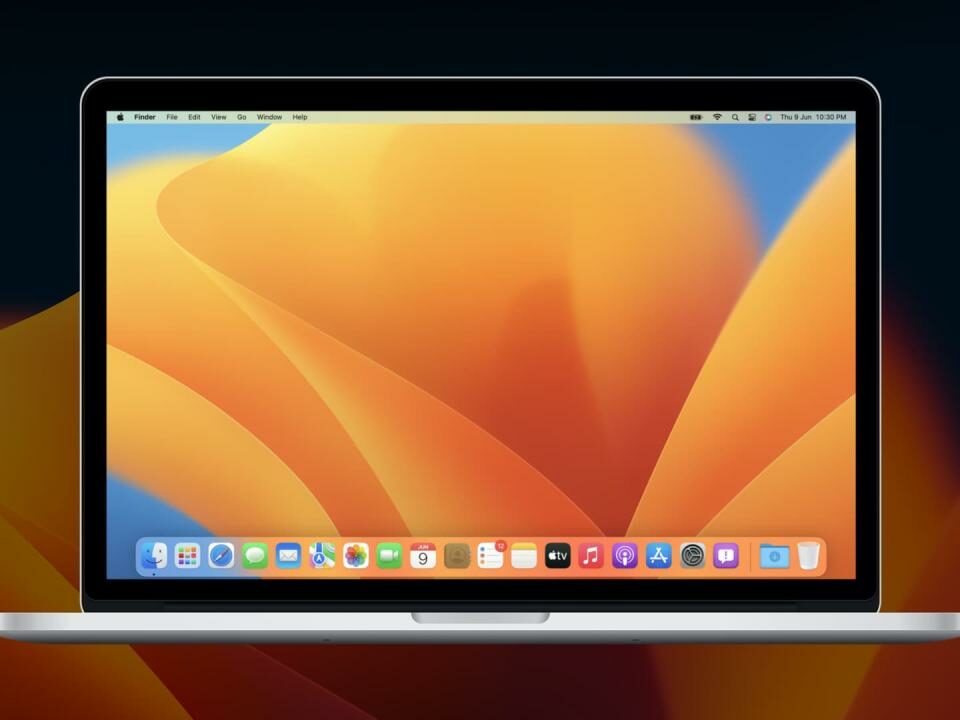 macOS Ventura ejecutándose en una MacBook