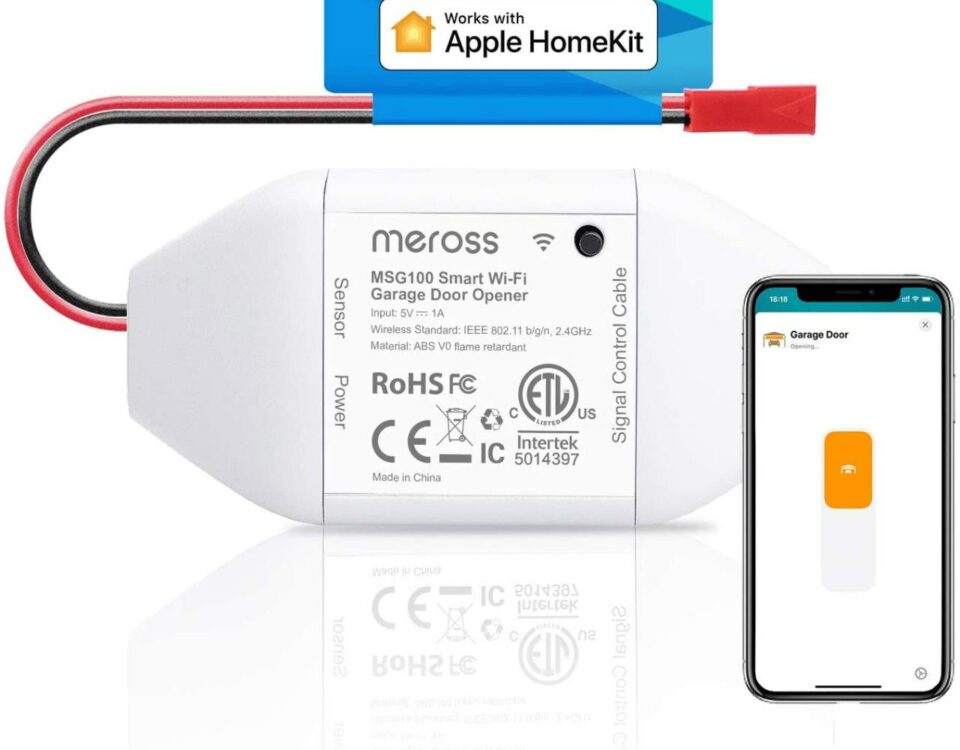 abridor de puerta de garaje meross homekit