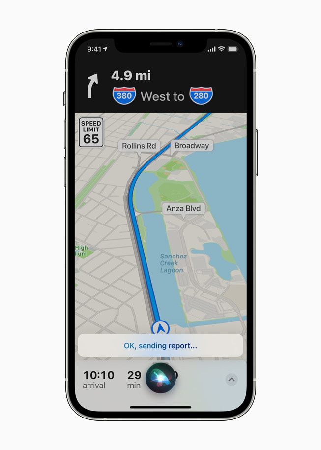 Informe de incidentes de Siri Mapas de Apple