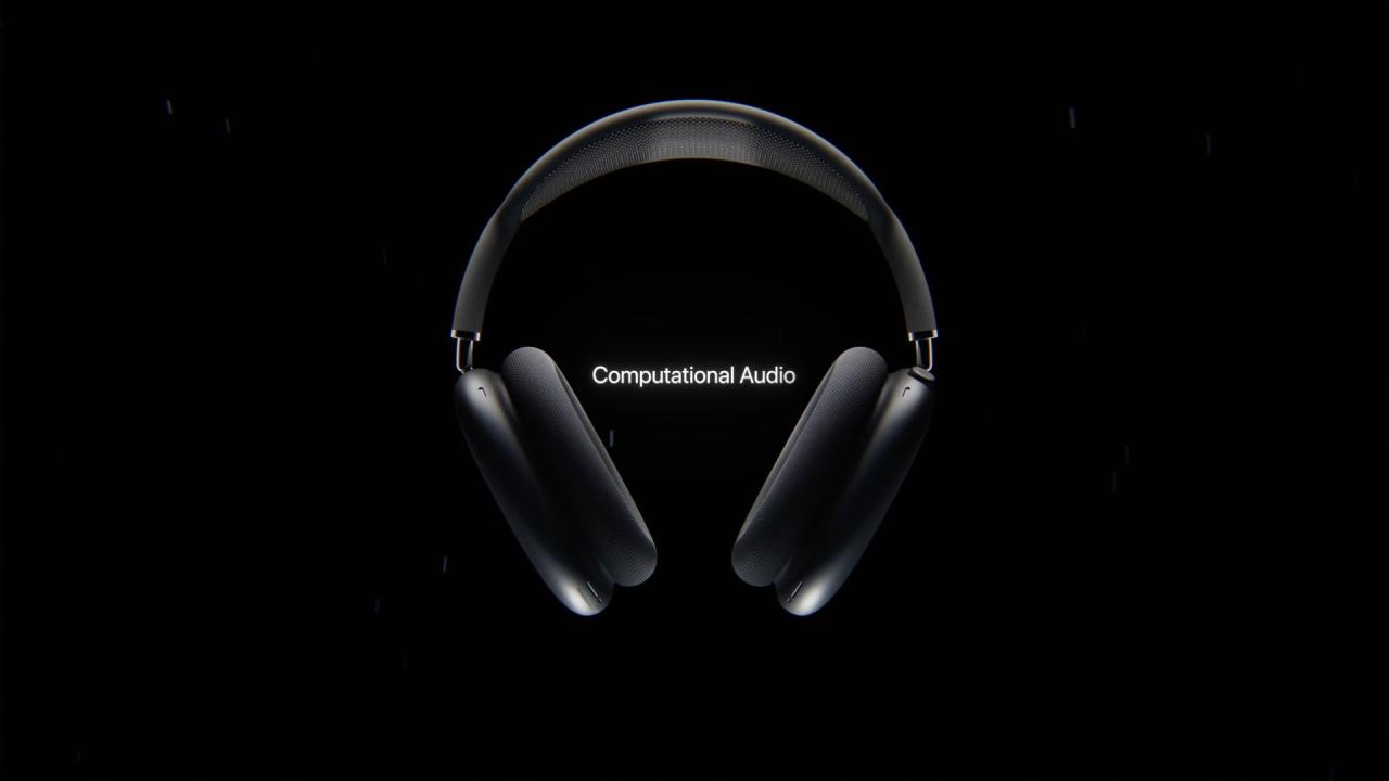 Tutorial de reinicio de AirPods Max: una imagen que muestra un par de auriculares AirPods Max negros sobre un fondo negro
