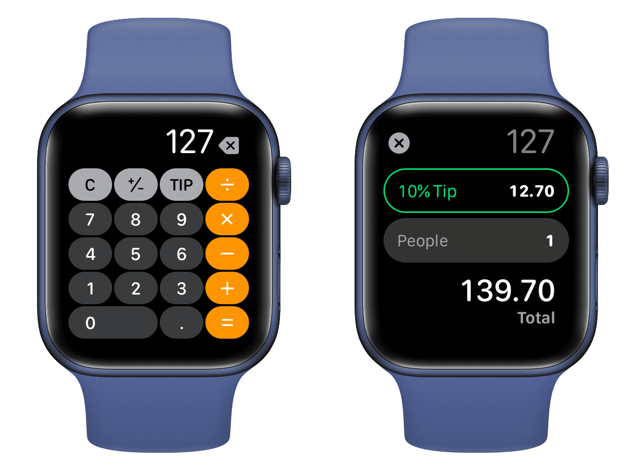 Calcular propina en Apple Watch