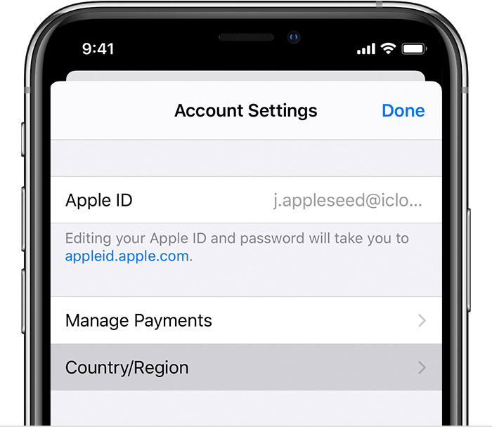 Cambiar el país o la región de la tienda de aplicaciones para las descargas de aplicaciones en iPhone