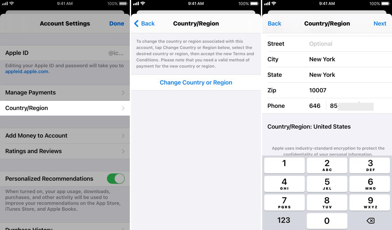 Cambiar el país de la tienda de aplicaciones en el iPhone