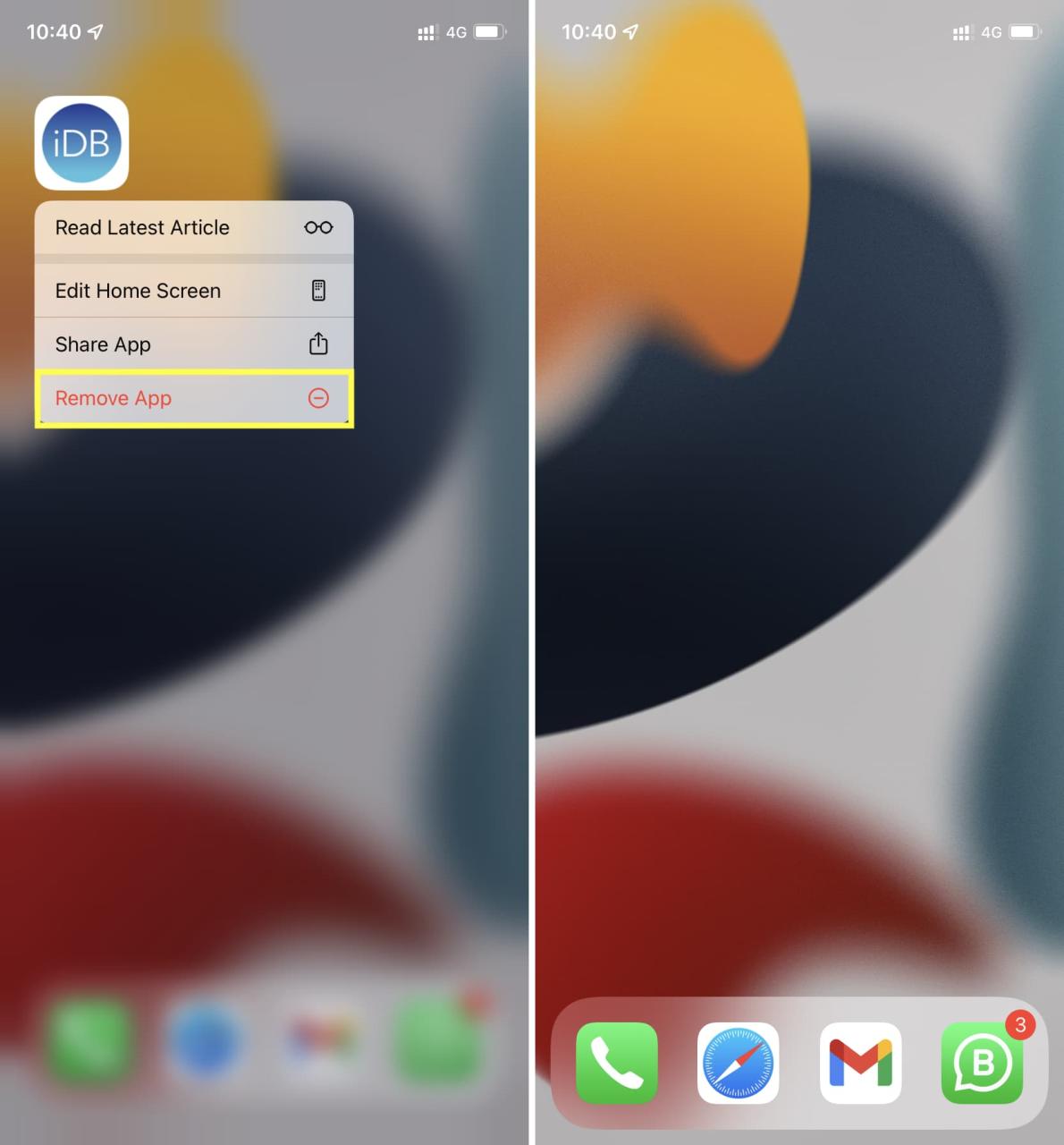 Limpiar la pantalla de inicio del iPhone sin iconos de aplicaciones