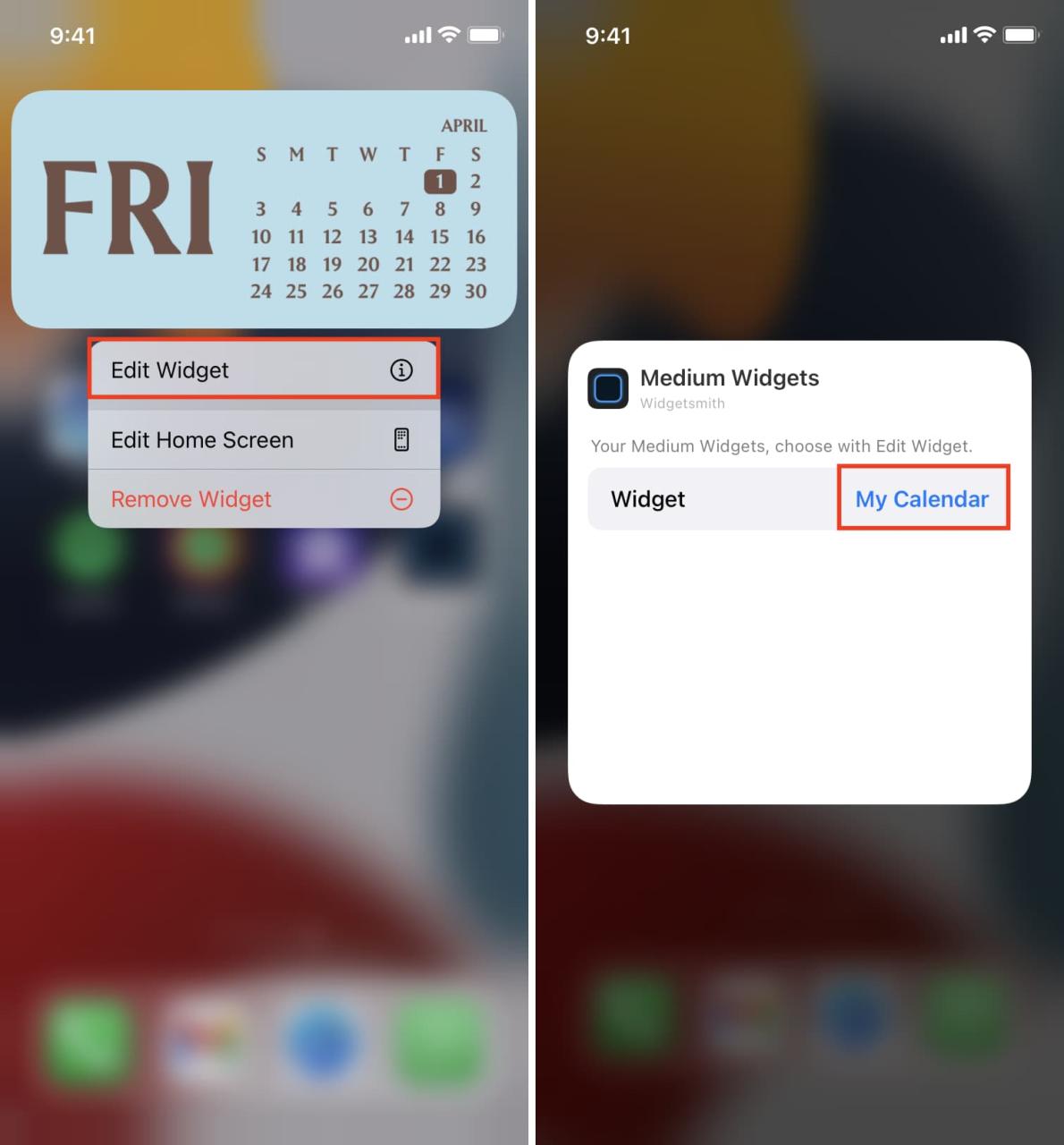 Editar widget de Widgetsmith en iPhone