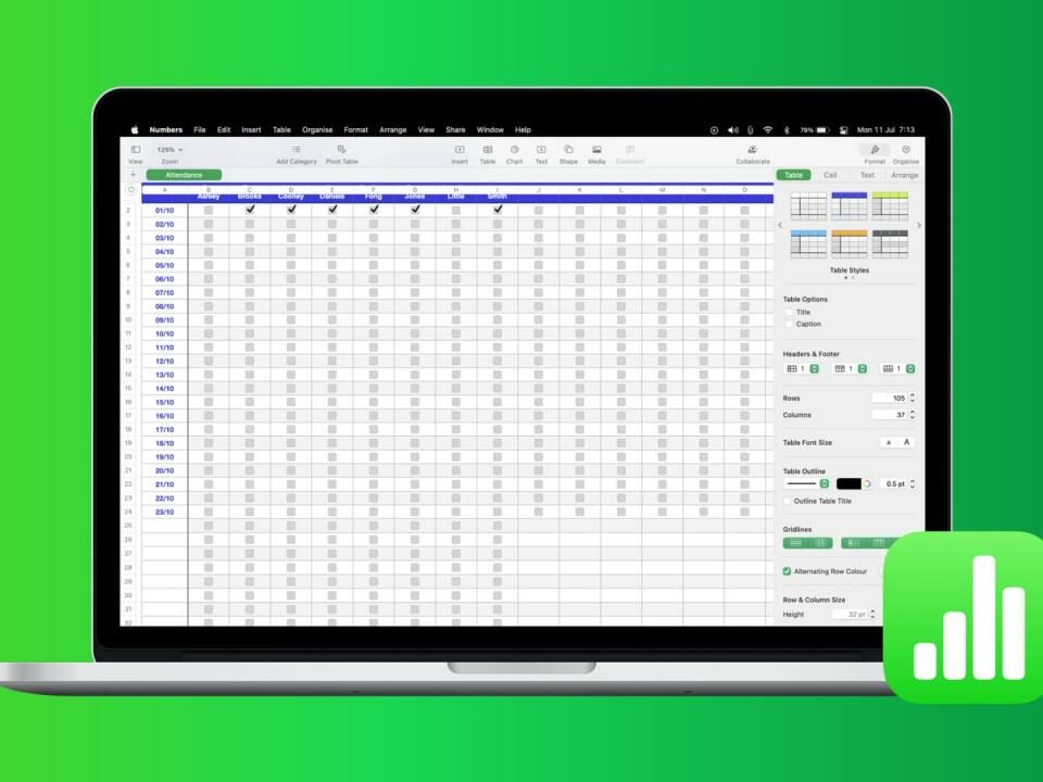 Filtra tus datos en Numbers en la Mac