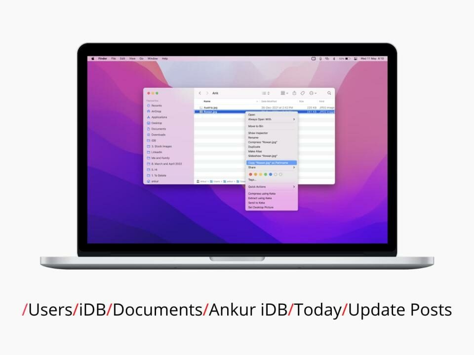 Cómo encontrar el nombre de la ruta del archivo o carpeta en Mac