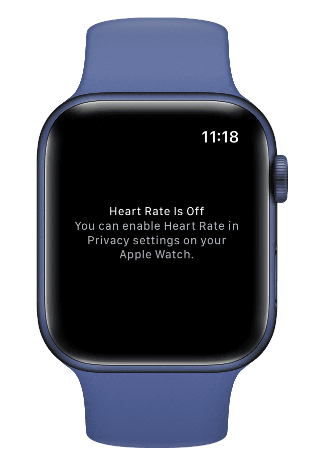 La frecuencia cardíaca está desactivada en Apple Watch
