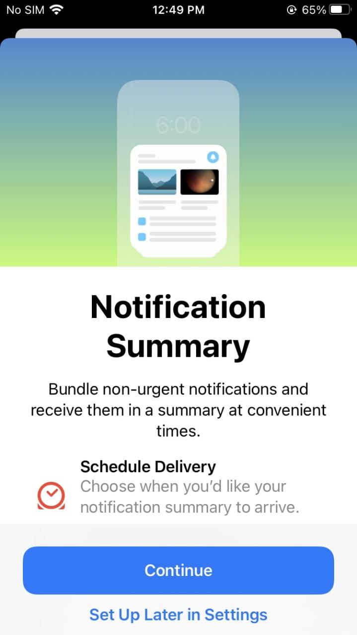 Resumen de notificaciones iOS 17